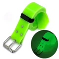 Silicone Dive Weight Belt with Stainless Steel Buckle 1.4m Green Lumo