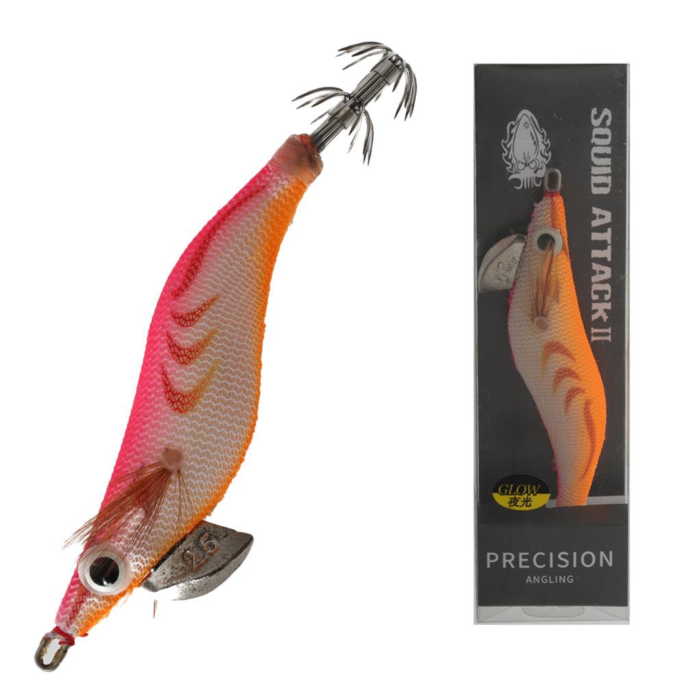 Precision Angling Attack II Squid Jig Size 2.5 10g Pink