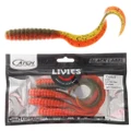 Catch Black Label Livies Curly Tail Soft Bait 6in Tomtom Glow Qty 4