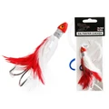 Black Magic Saltwater Chicken Feathered Lure Red/White Double Hook