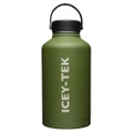 Icey-Tek Large Insulated Water Bottle 1.9L Olive