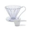 Cafec Cone-Shaped Flower Dripper (Clear) For 2-4 Cups