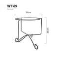 Baba Round Pot Iron Stand 300Mm (Wt-69)