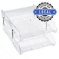 Alfax 2104 Letter Tray 2 Tier A4 Clear