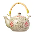 Ciya Red Blossom 25 Oz Porcelain Carrier Teapot W S/S Straine