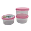 Kjb Plastic Mini Round Storage Box 160Ml (Pink)