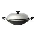 Dolphin Collection Non-Stick Chinese Wok With Cover 36 Cm