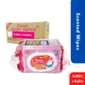 Pureen Scented Pink Baby Wipes Ctn