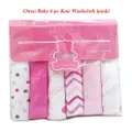 Owen Baby 6-Pc Knit Washcloth (Pink)