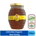 Little Bee Organic Raw Honey-Classic Hive Glass Bottle (500)
