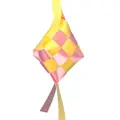 Partyforte Hari Raya Ketupat Ribbon Deco - 10X7 Yellow & Pink