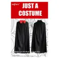 Partyforte Halloween Cape-Reversible Black & Red Collar 140 C