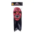 Partyforte Halloween Caped Horned Devil Latex Mask