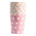 Partyforte Pink Polka Dot Paper Cups 200Ml