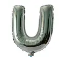 Partyforte Alphabet Balloon - U Silver (16 Inch)