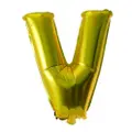 Partyforte Alphabet Balloon - V Gold (16 Inch)
