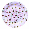 Partyforte Disposable Paper Tableware - Colorful 7In Plate