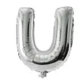 Partyforte Alphabet Balloon - U Silver (40 Inch)
