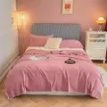Sweet Home Waffle Flannel Fleece Blanket-Super Single(Pink)