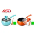 Asd 16Cm Non-Stick Saucepan: Orange/Blue