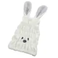 Sweet Home Cartoon Bunny Hair Drying Towel Cap-White
