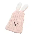 Sweet Home Cartoon Bunny Hair Drying Towel Cap-Pink