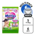 Merries Good Skin Diaper Pants - S (4Kg To 8Kg) Sachet Pack