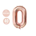 Houze 40 (Inch) Number Foil Balloon - #0 Rose Gold