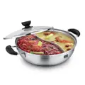 555 Stainless Steel Yuanyang 2-Sided Hot Pot 28Cm