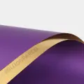Millionparcel Flower Wrapping Paper - Purple / Gold