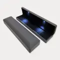 Millionparcel Jewelry Led Rubber Necklace Box - Obsidian Blac