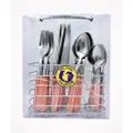 Dolphin Collection Stainless Steel Cutlery Set 24Pc (Orange)