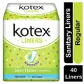 Kotex Liners Daily Fresh Unscented Regular 150Mm Long