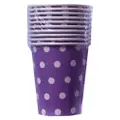 Partyforte Purple Polka Dot Paper Cups 200 Ml