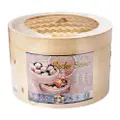 Dolphin Collection Bamboo Steamer 2-Tier With Cover 27Cm