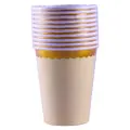 Partyforte Disposable Paper Tableware Cups Pastel Yellow