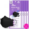 Air Queen 50Pcs Nanofiber Face Mask Black