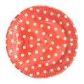 Partyforte Red Polka Dot 20Cm Paper Plates