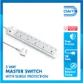 Daiyo 5 Way Master Switch Surge Protector Socket Strip 2M