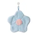 Sweet Home Flower-Shaped Hand Towel-Blue