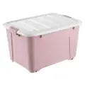 Sweet Home Movable Storage Box With Wheels - 66L (Pink)