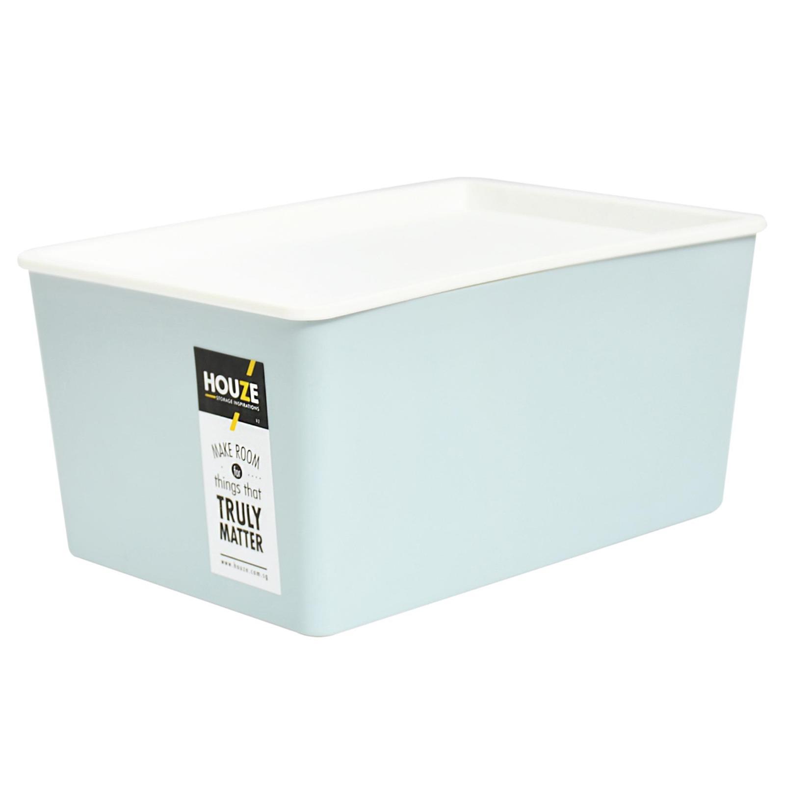 Houze 12L Linear Box With Lid - Blue
