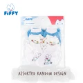 Fiffy 3 Sets Bundle Soft Cotton Baby Mittens And Bootees