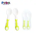 Puku Puku Spoon & Fork Set - Green
