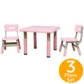 Toddlerfinest Adjustable Height Kids Table 2 Chairs Set (P)
