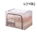 Sweet Home Transparent Foldable Clothes Storage Box-L (110L)