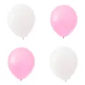 Partyforte 10 Standard Latex Balloon-Pink & White 20S