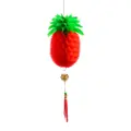 Partyforte Cny 16 Inch Hanging Pineapple Decoration - Red