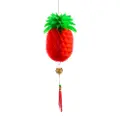 Partyforte Cny 12 Inch Hanging Pineapple Decoration - Red