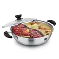 555 Stainless Steel Yuanyang 2-Sided Hot Pot 30Cm (Large)